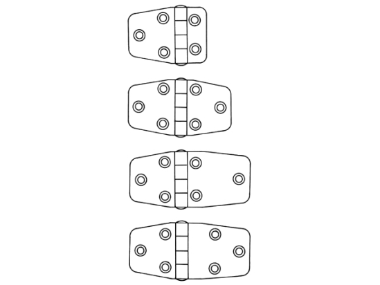 SCHARNIER RVS 54,5X38,5X2 MM