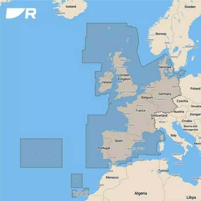 Axiom(classic) - 9" kaartplotter met WiFi en GPS, West-Europa LightHousekaart