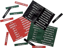 Antal Set van 54 Indicatie-stickers ( Engels ) ( voor CAM 611 )