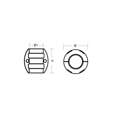 Zinc Shaft anode Ø 50,8mm -    2'