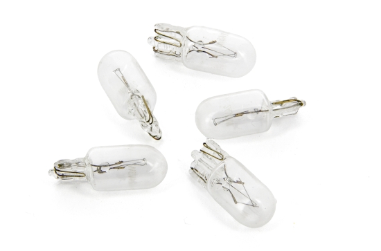 Gloeilamp set (5x) (9.5mmD)  12V/3W