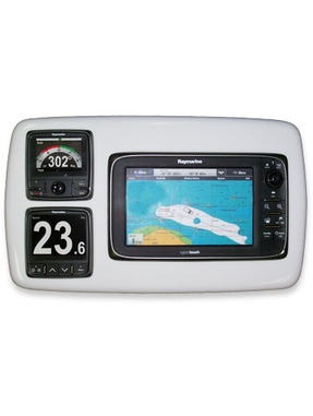 SystemPod Pre-Cut for Raymarine c95/c97/e95/e97 and 2 inst. (3.6" hole) for 9.5" wide guard