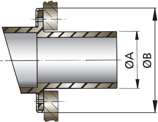 Uitlaatspiegeldoorvoer D 75-90mm rubber