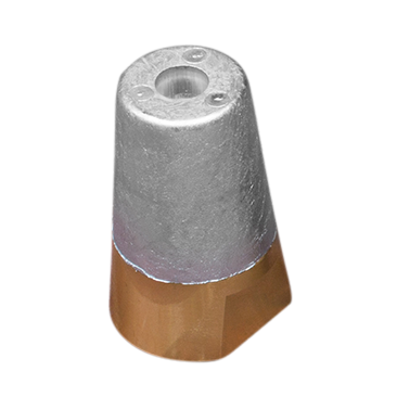 Zinc Radice  exagonal  prop nut (complete with Brass plug) shaft Ø 22-25mm