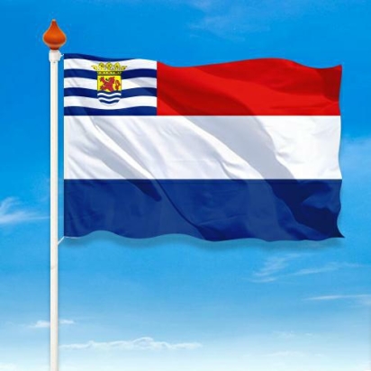 Nederlandse vlag met inzet Zeeuwse vlag 70x100cm