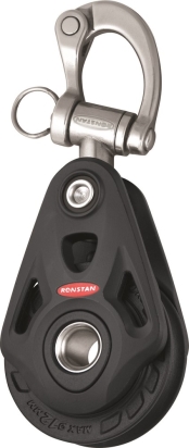 RF64103 Ronstan Core 60mm, 1-schijfsblok, swivel, snapsluiting