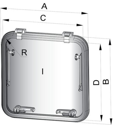 Libero dekluik 450x320mm new lock (R=55mm)