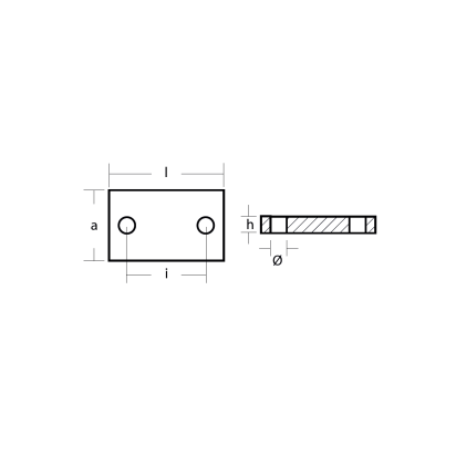 Zinc Plate for Hulls 73x48x10 H.C.50