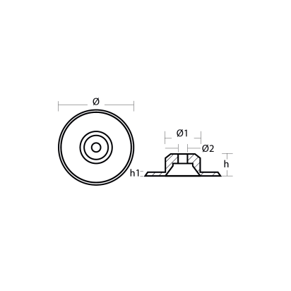 Zinc Yanmar round plate - NOT AVAILABLE