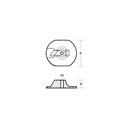 Zinc Yanmar Sterndrive plate for engines