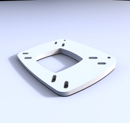4° Base wedge for direct radome mount