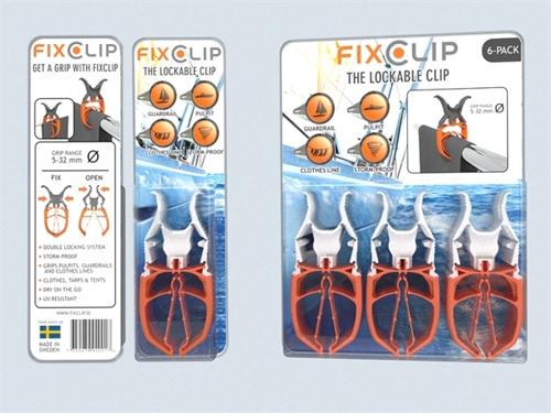 Fixclip wit/oranje 6-pack