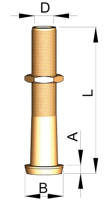 Hennegatskoker 40mm verlengde uitvoering