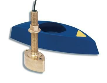 B45 Bronzen ThruHull diepte transducer, 14mtr kabel en fairing
