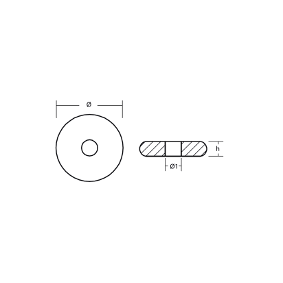 SEADOO whasher anode for Aquascooter - Rondel
