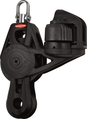 RF55530 Ronstan Orbit 55mm, vioolbok, swivel, hondsvot, klem