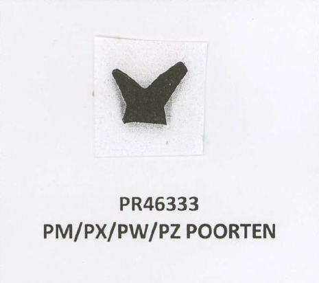 Meter rubber profiel tbv PM/PW/PX/PZ poorten