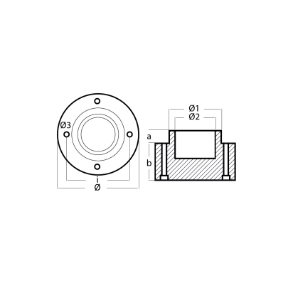 Zinc Codecasa propeller anode Ø180