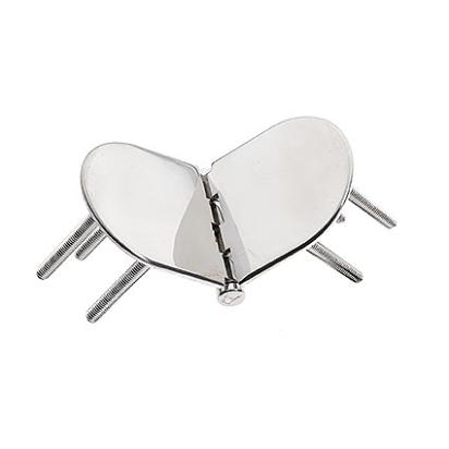 Roca vlakscharnier rond verdekt RVS 130 x 60 mm verdekt 449029