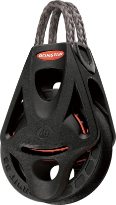 RF45111 Ronstan Orbit 40mm, 1-schijfsblok, loop, hondsvot