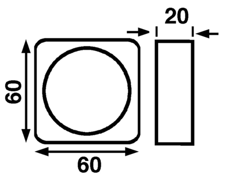 Båtsystem dimmer (draai) 8-30V, chroom 60W Halogeen
