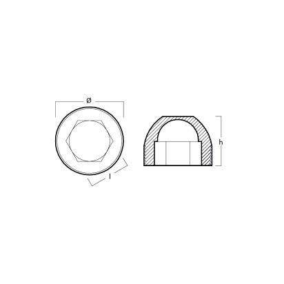 Zinc Bosvik Propeller nut