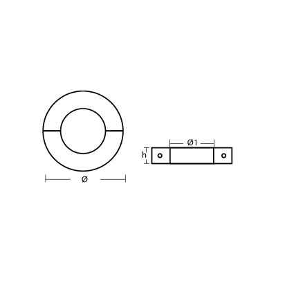 N.L.A. Shaft collar naca profile Ø 25,4mm