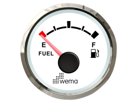 Silver serie tankmeter brandstof NMEA2000 wit