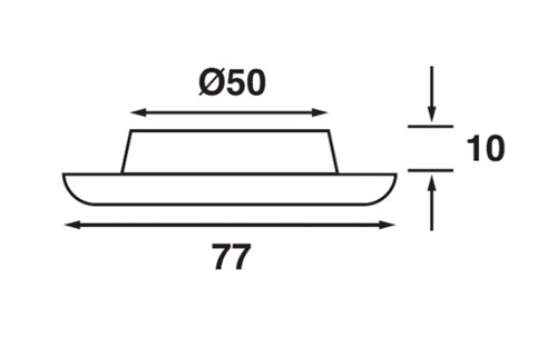 Båtsystem Nova LED Touch Master, Matzilver, 12V-1W
