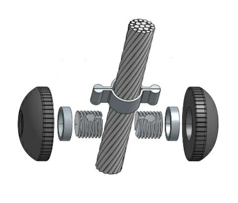 Shroudcleat stagkikker 8 mm p/st