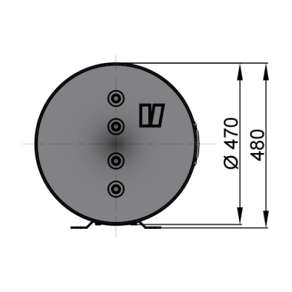 Dubbele spiraal boiler 25 liter
