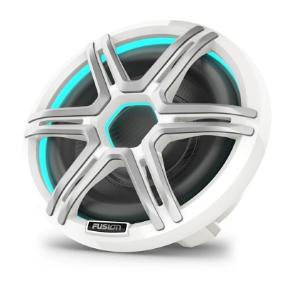 Fusion Apollo™ subwoofer, 10-inch nautische subwoofer met LED-verlichting en grille in Sports White