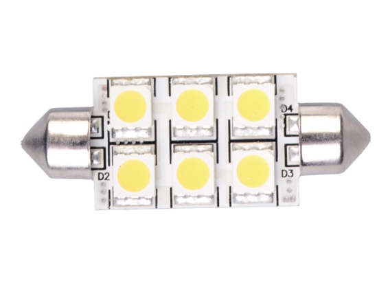 S-LED 6 FESTOON 10-30V 42MM