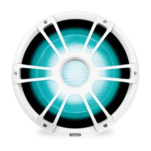 Fusion® nautische subwoofers, 12? 1400-watt Sports witte nautische subwoofer met CRGBW