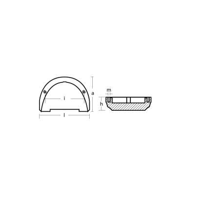 Zinc Volvo Penta  Transom plate for SX outdrive