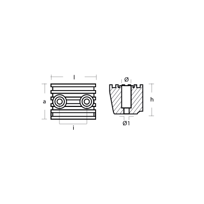 AL Volvo Penta Block for DPX outdrive