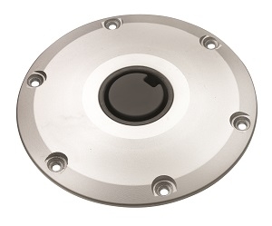 Base plate for deck for removable pedestals