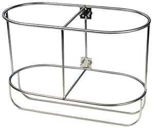 RVS Fenderhouders  recht model voor 2 Stootwillen  A=540mm  B=430mm  C=275mm ( Majoni 5 ) ( Ø25mm be