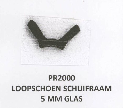 Meter schuifraamprofiel bhi=12x13x6mm tbv 5mm glas