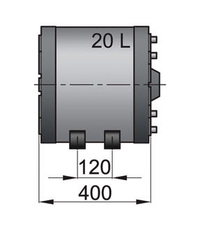 Dubbele wand boiler 20 liter