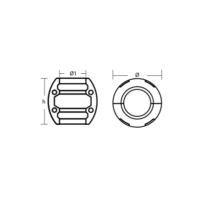 Zinc Shaft anode Ø 63,5 mm