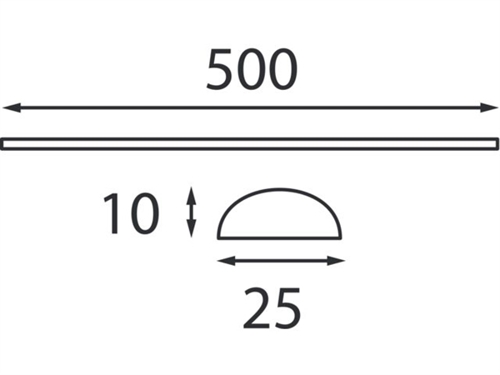 Båtsystem flexibel plastprofiel for LED Tape and Superstrip, 100cm