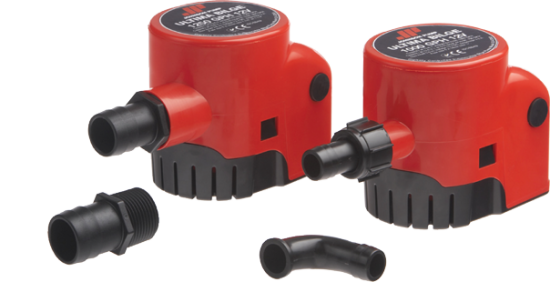 Johnson Pump Ultima Bilgepomp met Vlotterschakelaar  600GPH  12V / 2 5A  38l/min  Slangaansluiting 3