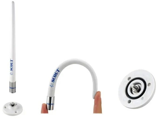 ANTENNE WIT 25CM FLEXIBEL, AFNEEMBAAR