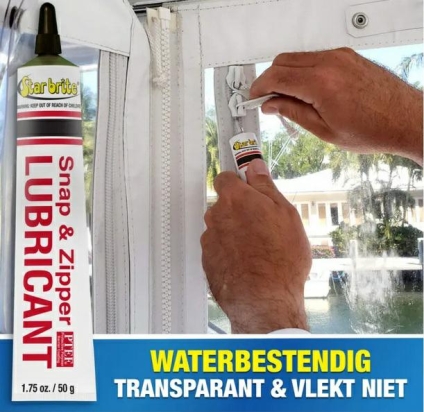 Smeermiddel voor ritsen en drukkers