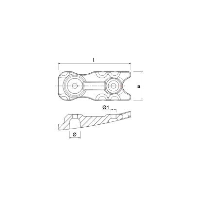 Mercury Power Trim Anode -  Anodo per trim Me