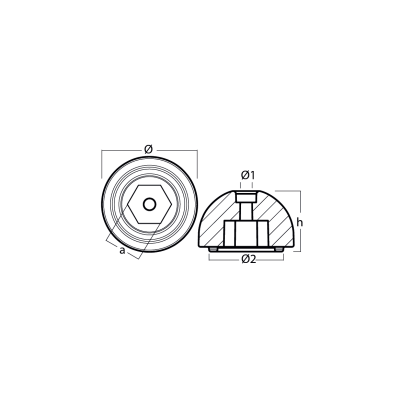 Zinc Quick propeller nut FOR BTQ185