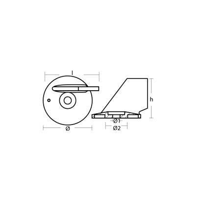 Zinc Suzuki skeg for trim tab 75-85-90 HP