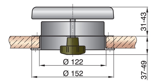Paddestoelventilator type ATHOS1 RVS316