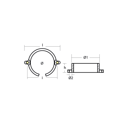 Zinc mercruiser Collar for  Bravo I & III